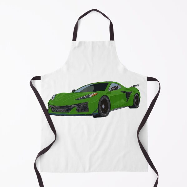 Item preview, Hand Drawn Green Sports Car C8 2020-2025 designed and sold by laughingwillows.