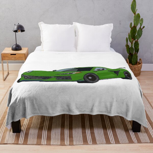 Item preview, Hand Drawn Green Sports Car C8 2020-2025 designed and sold by laughingwillows.