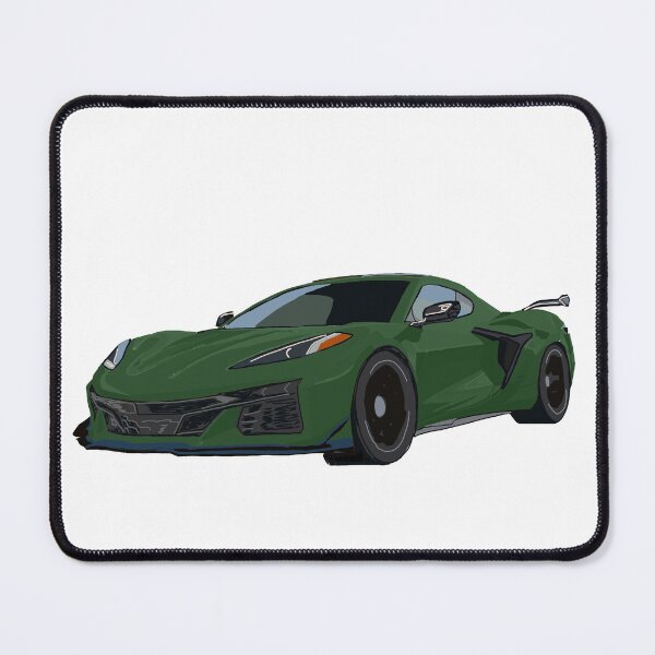 Item preview, Hand Drawn Dark Green Sports Car C8 2020-2025 designed and sold by laughingwillows.