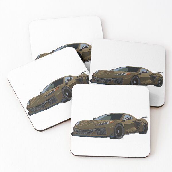 Item preview, Hand Drawn Bronze Brown Sports Car C8 2020-2025 designed and sold by laughingwillows.