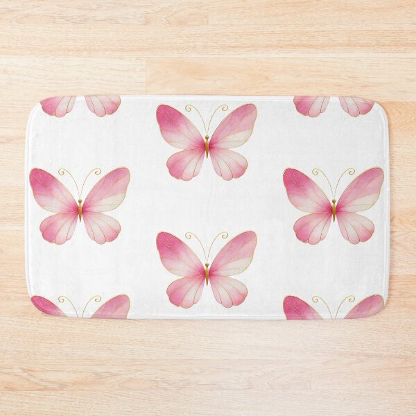 Item preview, Pink Butterfly Art with Golden Highlights designed and sold by Little Care Studio.