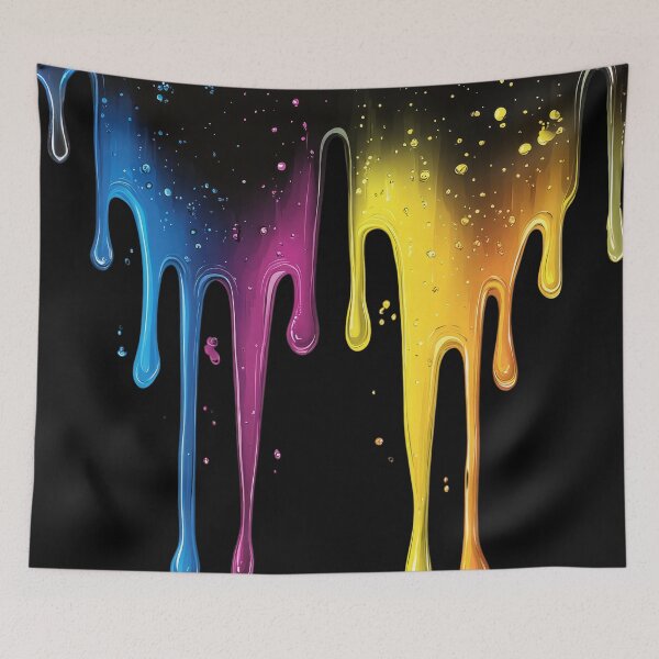 Item preview, Vivid Multicolored Acrylic Dripping Cinematic Masterpiece designed and sold by bAIryBarn.