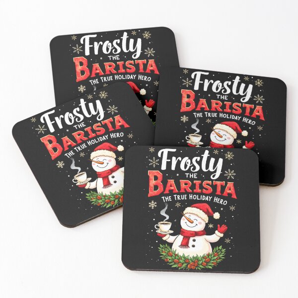 Item preview, Frosty the barista merry christmas 2024 designed and sold by VividDripCo.