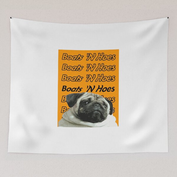 Item preview, Boats 'N Hoes funny meme quote designed and sold by FlyGraphics.