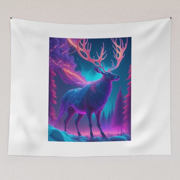 Item preview, Majestic Stag in a Mystical Forest designed and sold by ElmoCreates.