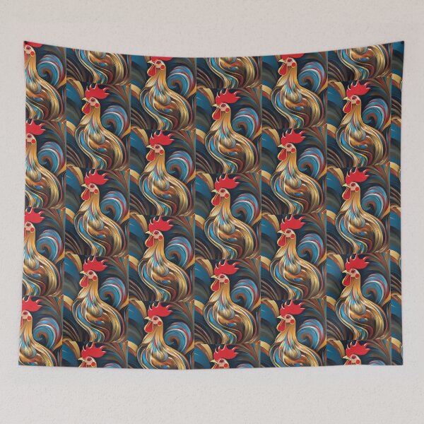 Item preview, Rooster Between Curves and Colors designed and sold by Ciervo Primavera.