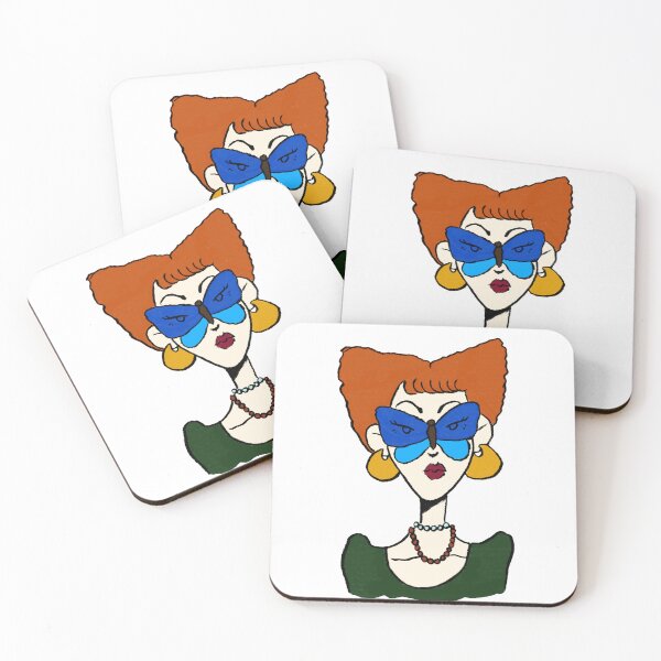 Item preview, Chica con gafas de mariposa designed and sold by bluue-spriing.