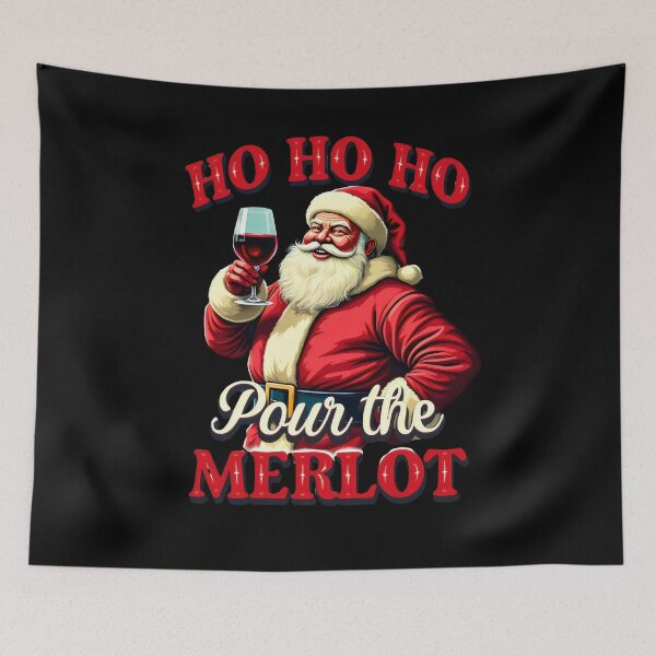 Item preview, hohoho pour the merlot merry Christmas 2024 designed and sold by VividDripCo.
