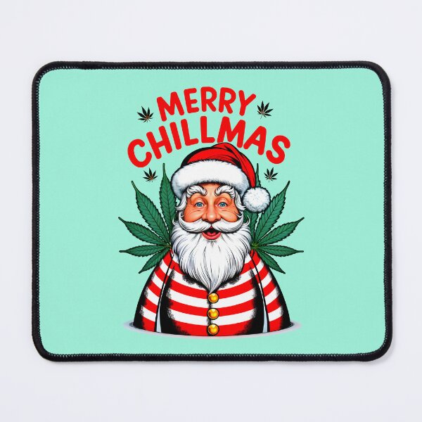 Item preview, Merry Chillmas Funny Stoner Santa Claus designed and sold by TheArtOfPat.