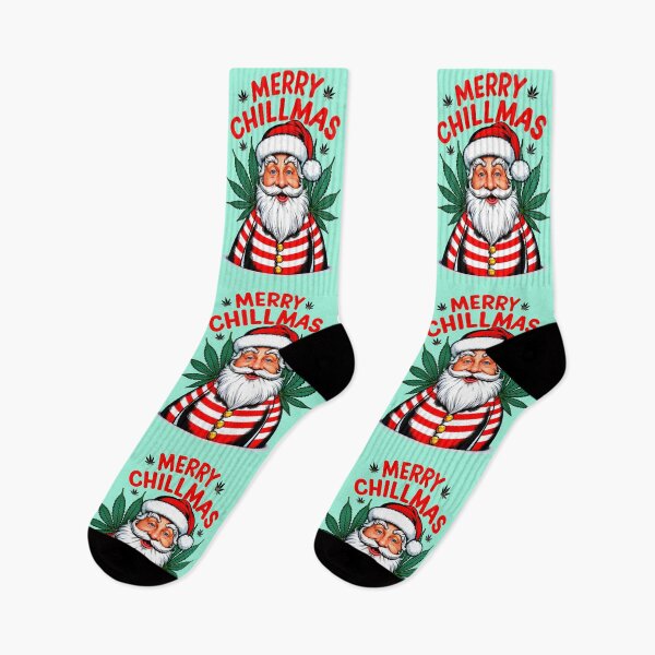 Item preview, Merry Chillmas Funny Stoner Santa Claus designed and sold by TheArtOfPat.
