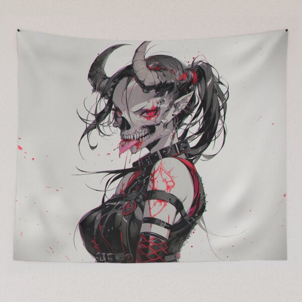 Item preview, grunge skull demoness designed and sold by CursedbyLilith.