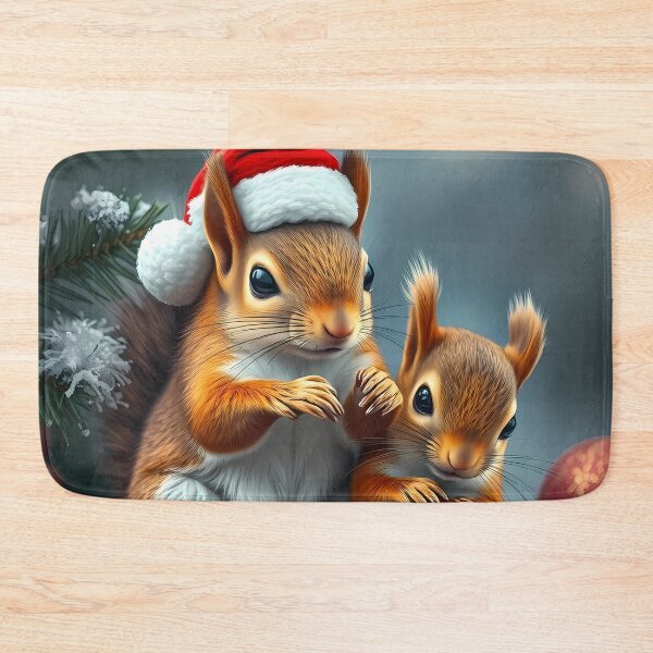 Item preview, Cute squirrels in a festive Christmas setting designed and sold by WalterGomes.