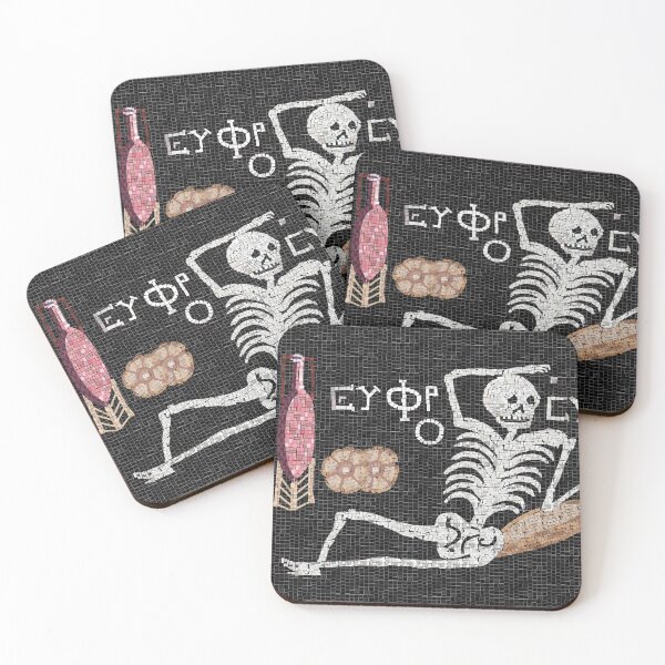 Item preview, Be cheerful, enjoy life, Ancient Skeleton Mosaic. designed and sold by Oilliphéist.