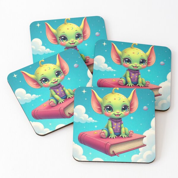 Item preview, Alien Kid on a Book in the Sky designed and sold by Azrabi.