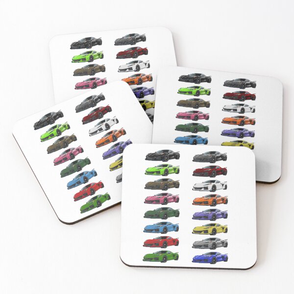 Item preview, Hand Drawn Rainbow of Sports Car C8 2020-2025 designed and sold by laughingwillows.