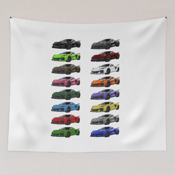 Item preview, Hand Drawn Rainbow of Sports Car C8 2020-2025 designed and sold by laughingwillows.