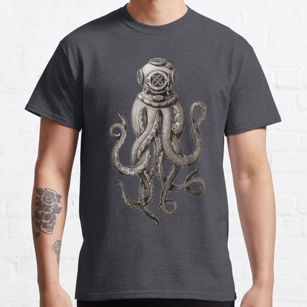 Strange Vintage SCUBA Diving Octopus Kraken T-shirts and Gifts Classic T-Shirt