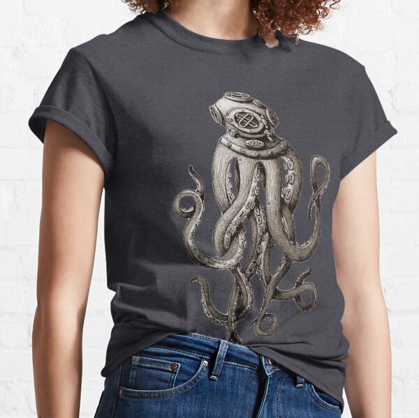 Strange Vintage SCUBA Diving Octopus Kraken T-shirts and Gifts Classic T-Shirt