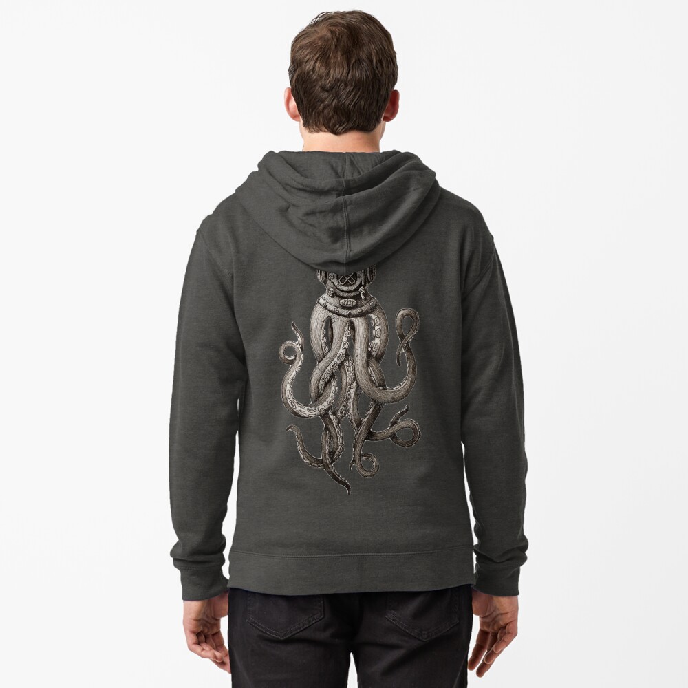 Vista previa del artículo con la obra «Sudadera con capucha y cremallera», diseñado y vendido por manbird.