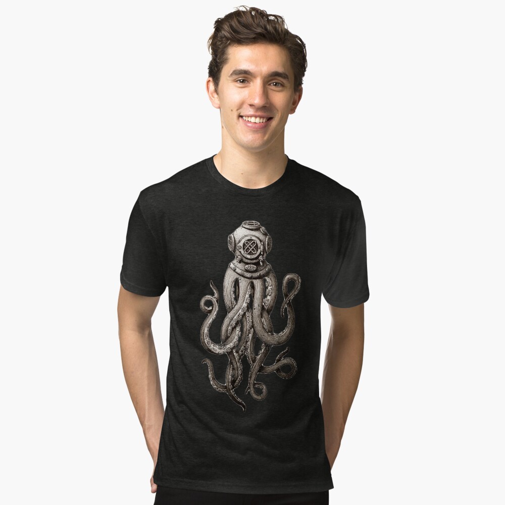 Vista previa del artículo con la obra «Camiseta de tejido mixto», diseñado y vendido por manbird.