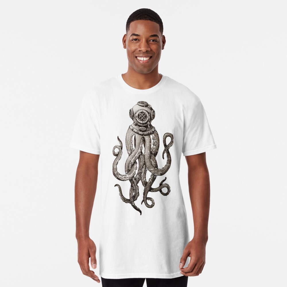 Vista previa del artículo con la obra «Camiseta larga», diseñado y vendido por manbird.
