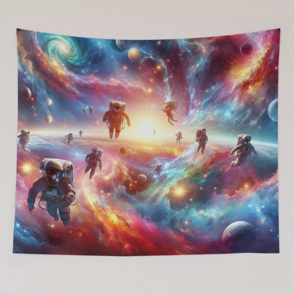 Item preview, Astronauts Floating Through the Universe designed and sold by WyckedLynn.