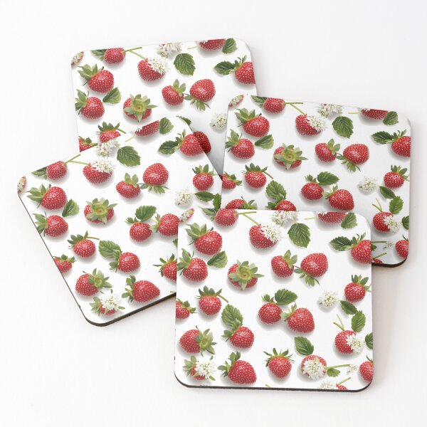 Item preview, Minimalist Strawberries on White Canvas designed and sold by Rui Huang.