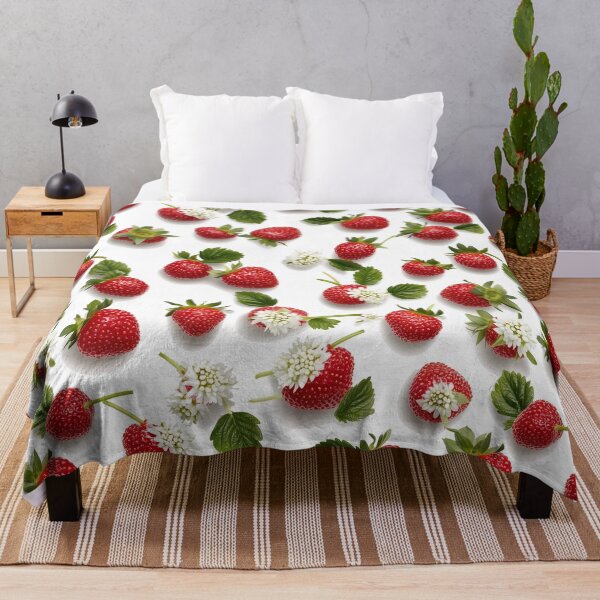 Item preview, Minimalist Strawberries on White Canvas designed and sold by Rui Huang.
