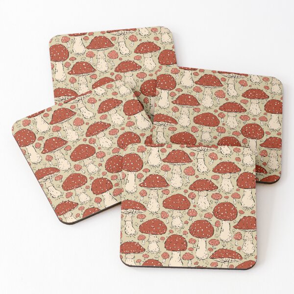 Item preview, Red Amanita Mushrooms, Cottagecore Fungi, Mushroomcore Aesthetics designed and sold by rnmarts.