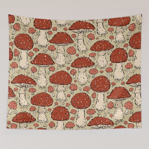 Item preview, Red Amanita Mushrooms, Cottagecore Fungi, Mushroomcore Aesthetics designed and sold by rnmarts.
