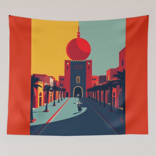 Item preview, Marrakech The Red City In POP Art Style designed and sold by Wiss2Arts.