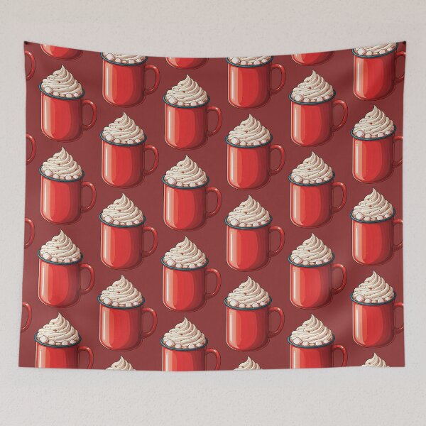 Item preview, Red Metal Christmas or Campfire Hot Chocolate Mug designed and sold by CriaCreative.