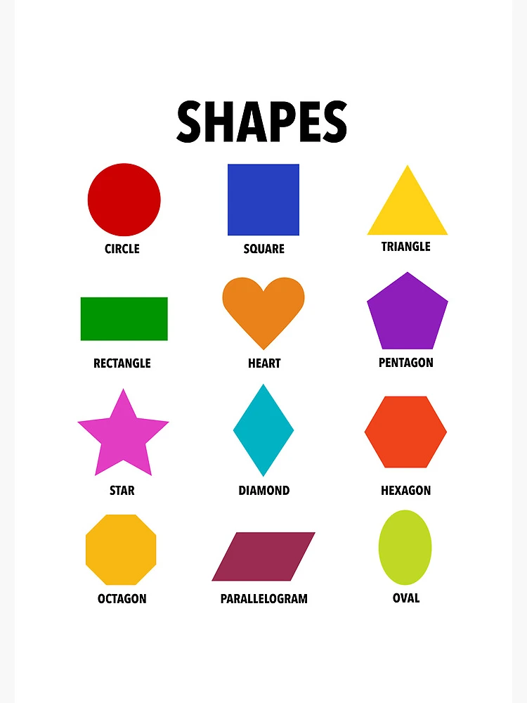 Thumbnail 3 of 3, Journal, Basic Shapes Poster designed and sold by RileyRosa.