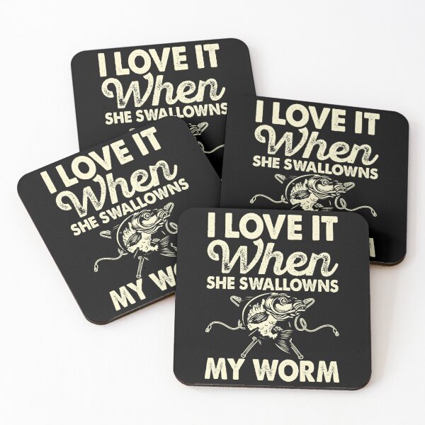Item preview, I Love When It She Swallowns My Worm  - Vintage Fishing Lovers  designed and sold by Smix Pixels.