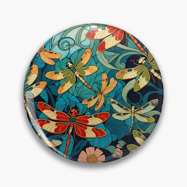Item preview, Dragonfly Art Nouveau Painting pinterest aesthetic designed and sold by druidwolfart.