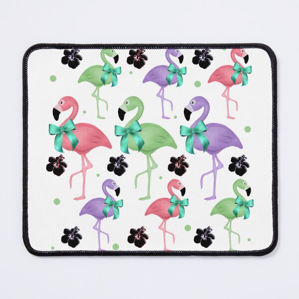 Item preview, Pastel color flamingo with a blue bow designed and sold by Topmel.