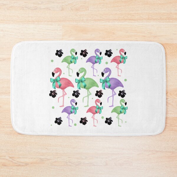 Item preview, Pastel color flamingo with a blue bow designed and sold by Topmel.