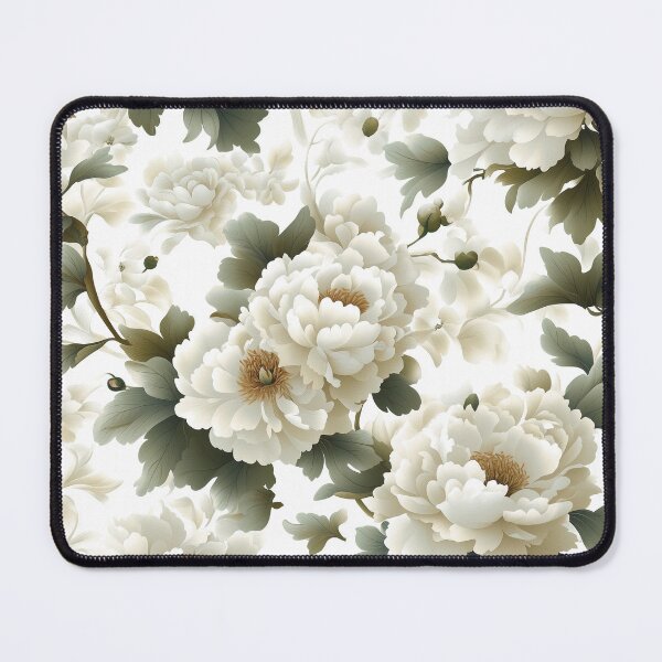 Item preview, A Sparse Dance of Peonies on White designed and sold by Rui Huang.
