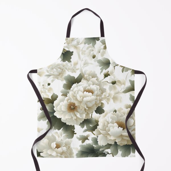 Item preview, A Sparse Dance of Peonies on White designed and sold by Rui Mythic Studio.