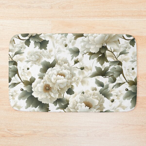 Item preview, A Sparse Dance of Peonies on White designed and sold by Rui Huang.