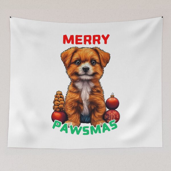 Item preview, Merry Pawsmas Dog, Holiday Puppy Art, Christmas Dog Design, Cute Festive Dog, Pet Christmas Illustration designed and sold by BukkyStory.
