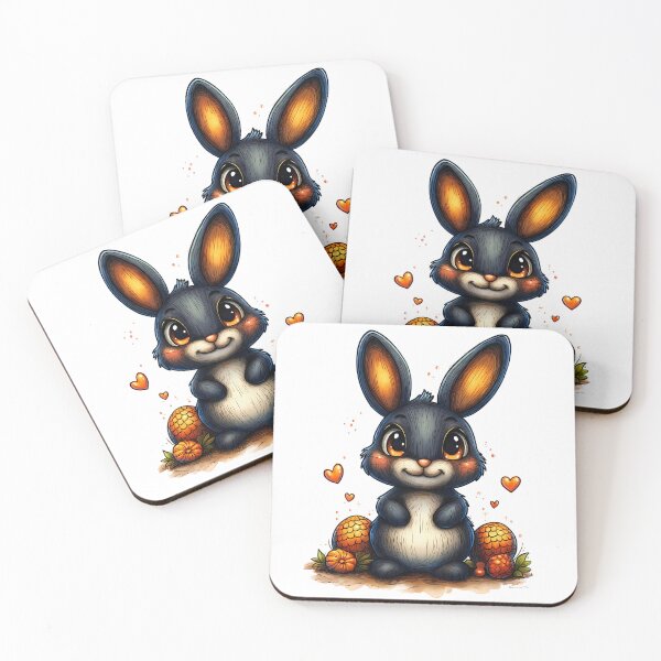 Item preview, Cute Bunny Illustration, Adorable Rabbit Art, Festive Forest Bunny, Autumn Bunny Design, Woodland Animal Art designed and sold by BukkyStory.