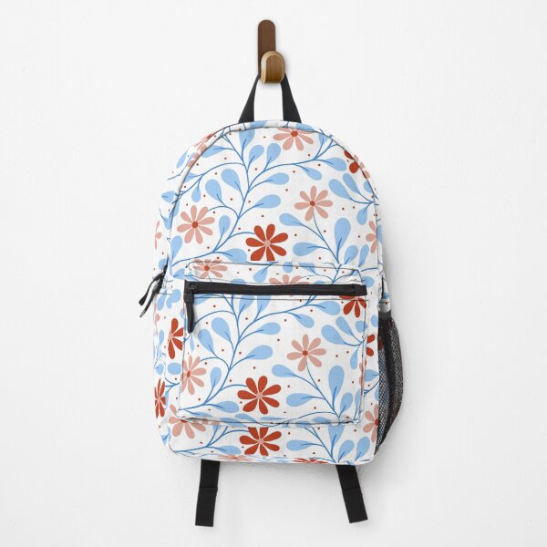 Item preview, Trailing floral in Red and Blue designed and sold by kalaauniverse_art_studio.
