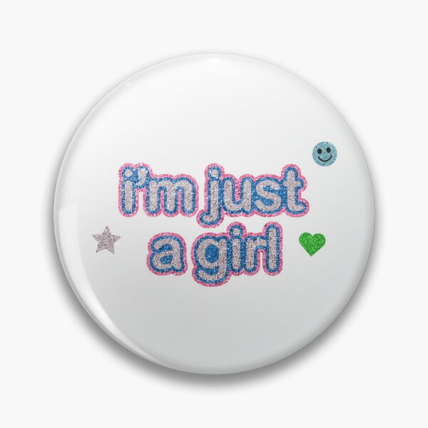 Item preview, I'm Just a Girl y2k glitter sticker designed and sold by AliAliOxenFreee.