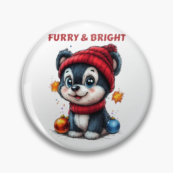Item preview, Furry & Bright Design, Festive Husky Illustration, Christmas Puppy Art, Winter Dog Design, Cute Holiday Pet designed and sold by BukkyStory.