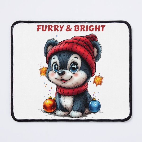 Item preview, Furry & Bright Design, Festive Husky Illustration, Christmas Puppy Art, Winter Dog Design, Cute Holiday Pet designed and sold by BukkyStory.