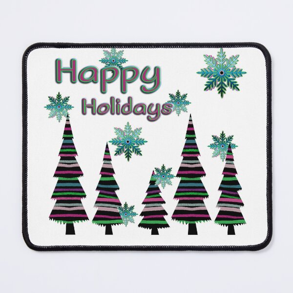 Item preview, Happy Holidays cute christmas trees and snowflakes designed and sold by Topmel.
