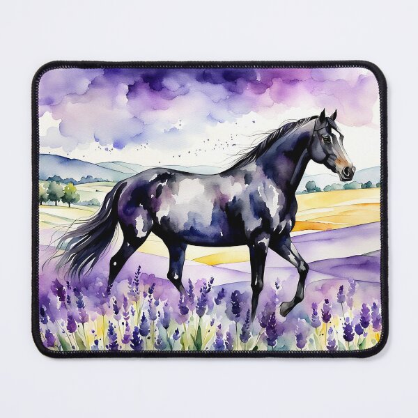 Item preview, Black Lavender Horse Watercolor designed and sold by RiverAquarius.