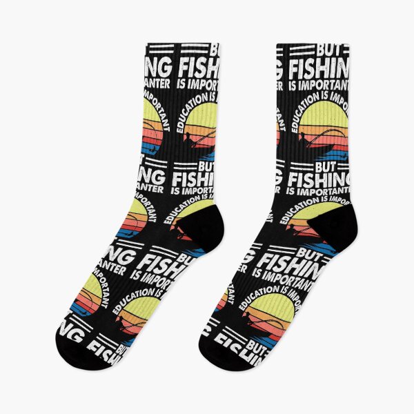 Item preview, Education is Important But Fishing Is Importanter- Vintage Sunset Fishing Lovers  designed and sold by Smix Pixels.