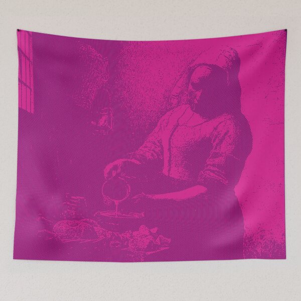 Item preview, Johannes Vermeer Pink HypnoPop  Disco Effect The Milkmaid Strawberry Milk designed and sold by pelagio.